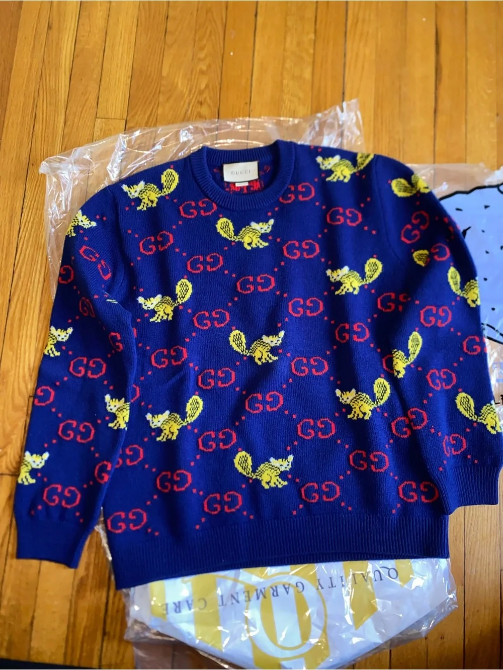 Gucci monogram freya hartas GG wool sweater Sz (XXXL)